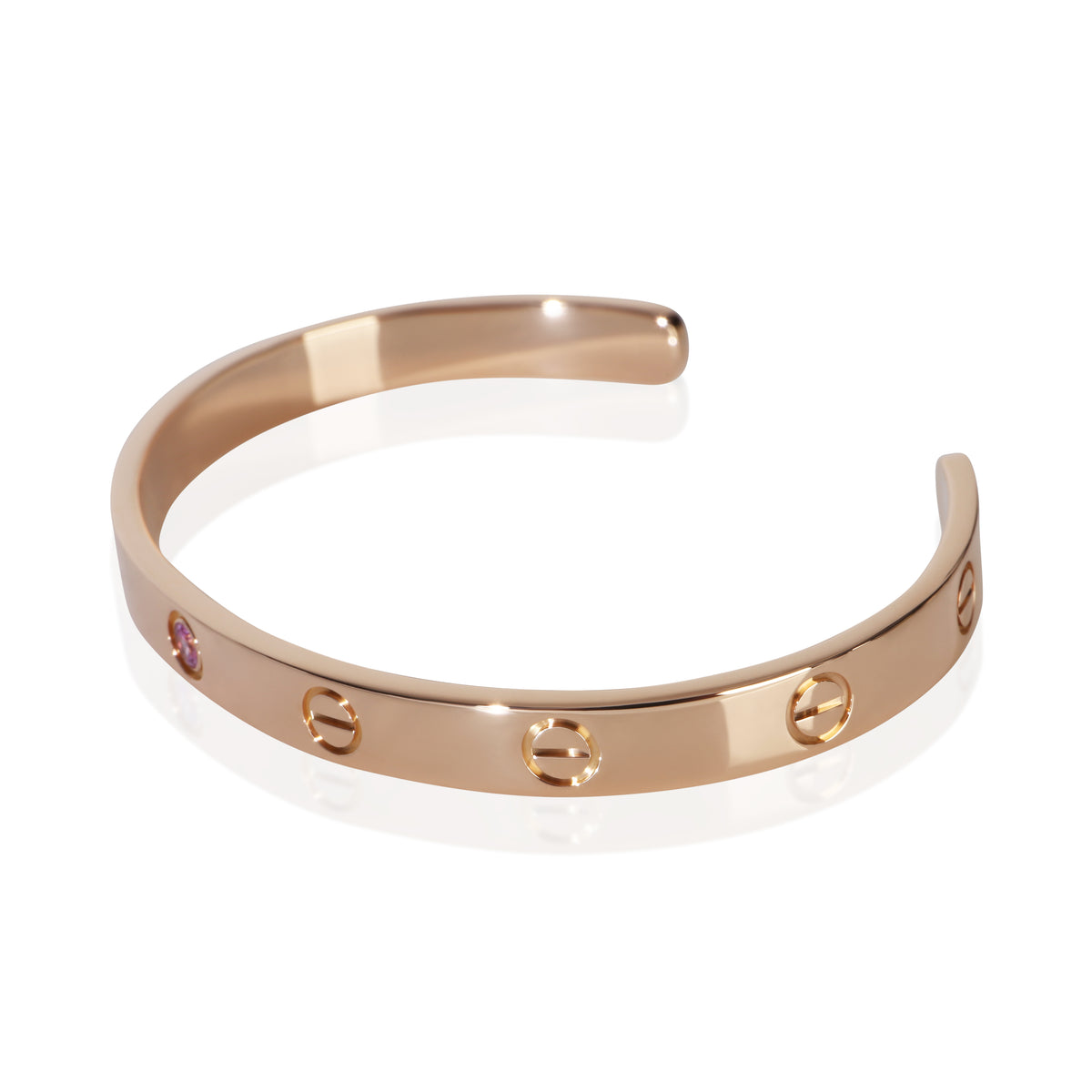 Cartier Rose Gold Pink Sapphire Love Cuff Bracelet 2