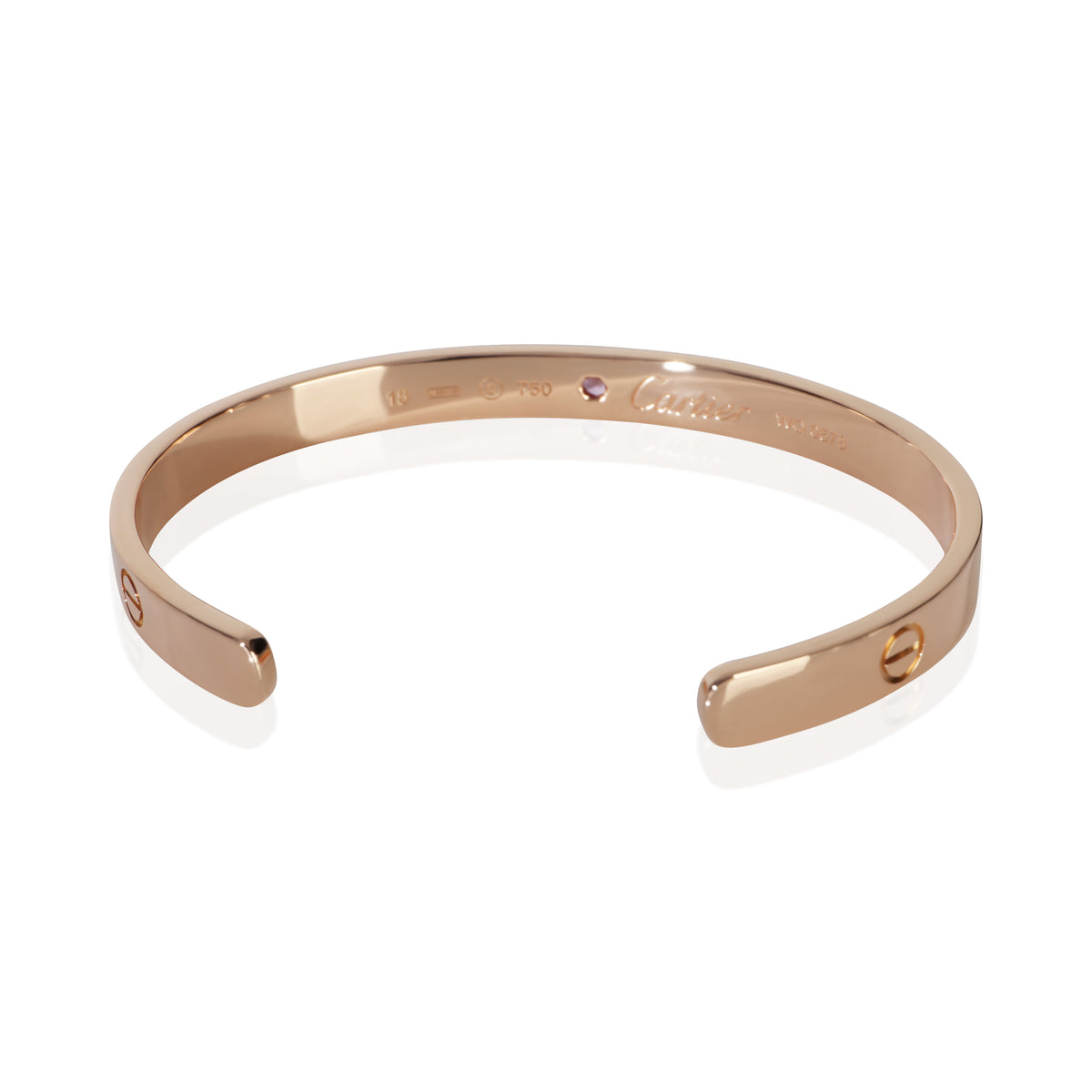 Cartier Rose Gold Pink Sapphire Love Cuff Bracelet 3