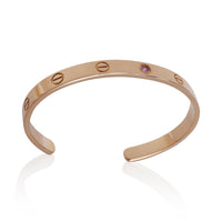 Cartier Rose Gold Pink Sapphire Love Cuff Bracelet 4