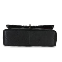 Chanel Black Quilted Caviar Jumbo Double Flap Handbag Handbag 5