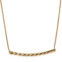 David Yurman Yellow Gold  Petite Cable Station Necklace id