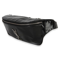 Saint Laurent Black Calfskin Lizard Embossed Monogram Belt Bag Handbag 2
