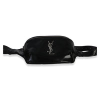 Saint Laurent Black Calfskin Lizard Embossed Monogram Belt Bag Handbag 5