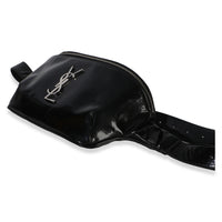 Saint Laurent Black Calfskin Lizard Embossed Monogram Belt Bag Handbag 6
