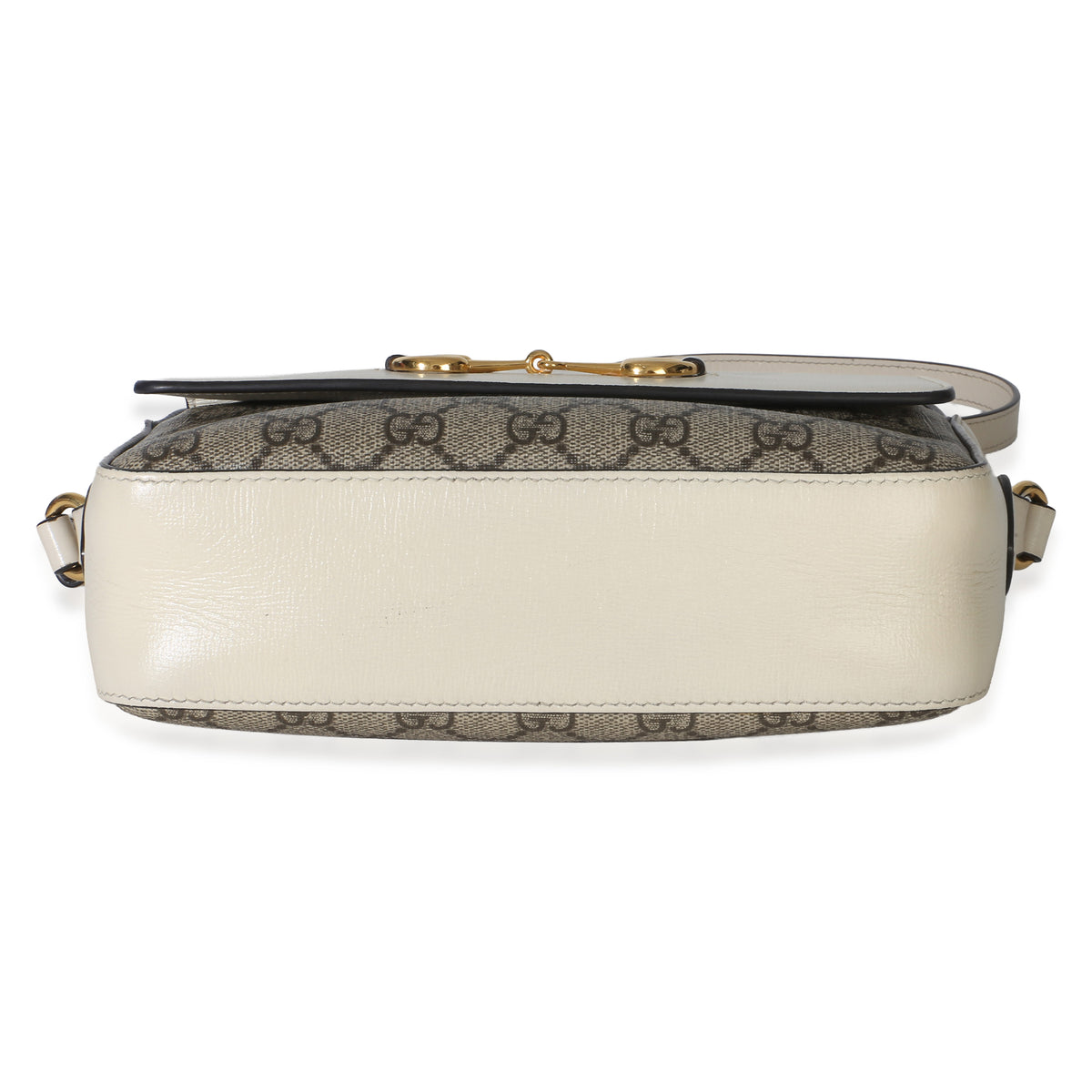Gucci White GG Supreme Canvas Small 1955 Horsebit Shoulder Bag Handbag 5