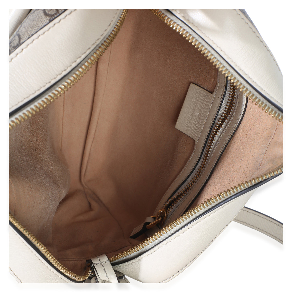 Gucci White GG Supreme Canvas Small 1955 Horsebit Shoulder Bag Handbag 7