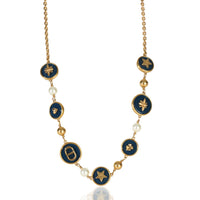 Christian Dior Gold Plated  D Luck Necklace fv