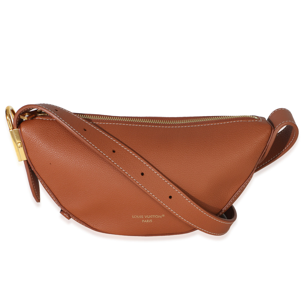 Louis Vuitton Cognac Smooth Calfskin Low Key Bumbag Handbag fv