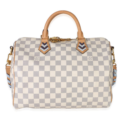 Louis Vuitton Blue Damier Azur Braided Speedy Bandouliere 30 Handbag id