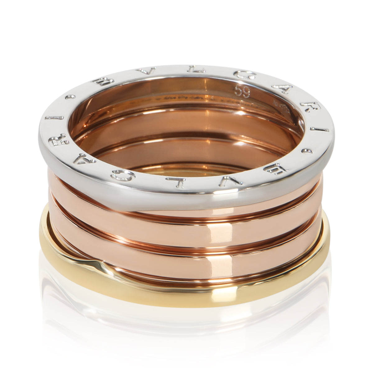 BVLGARI 3 Tone Gold  B.zero1 Ring 2