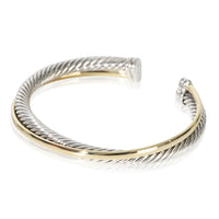 David Yurman Yellow Gold & Sterling Silver  5mm Crossover Bracelet 2