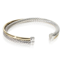David Yurman Yellow Gold & Sterling Silver  5mm Crossover Bracelet 3