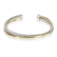 David Yurman Yellow Gold & Sterling Silver  5mm Crossover Bracelet fv