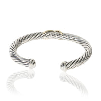 David Yurman Yellow Gold & Sterling Silver  Cable X Station Bracelet 3