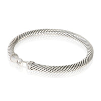 David Yurman Sterling Silver Diamond Cable Buckle Bracelet 2
