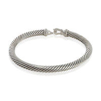 David Yurman Sterling Silver Diamond Cable Buckle Bracelet 3