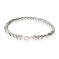 David Yurman Sterling Silver Diamond Cable Buckle Bracelet fv