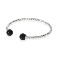 David Yurman Sterling Silver Onyx and Diamond Solari Bracelet 2