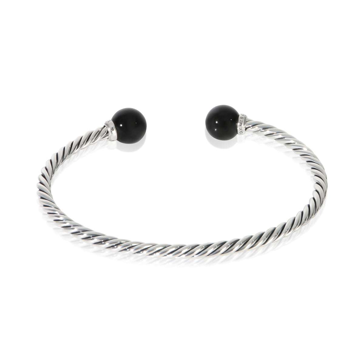 David Yurman Sterling Silver Onyx and Diamond Solari Bracelet 3