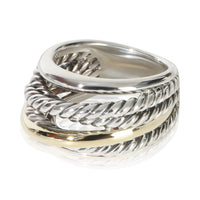 David Yurman Yellow Gold & Sterling Silver  Crossover Ring 2