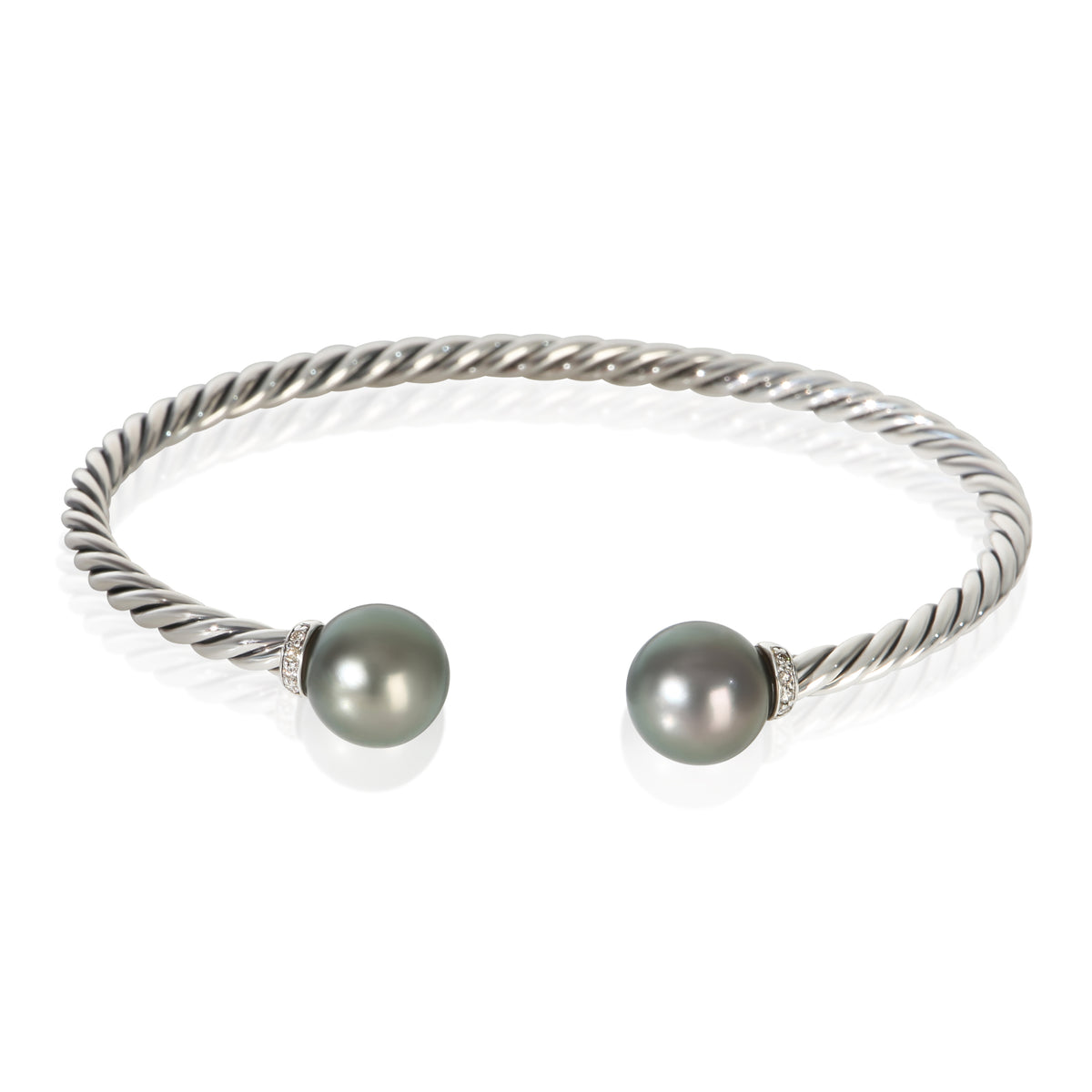 David Yurman Sterling Silver Diamond Solari Bracelet fv