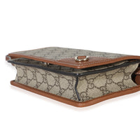 Gucci GG Supreme Monogram Textured Calfskin Emblem Super Mini Shoulder Bag Handbag 2