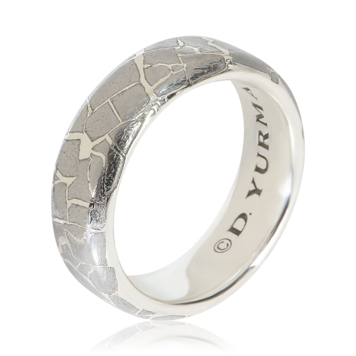 David Yurman Sterling Silver  Streamline Meteorite Band 4