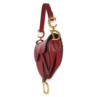 Christian Dior Red Smooth Calfskin Mini Saddle Bag Handbag 2