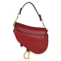 Christian Dior Red Smooth Calfskin Mini Saddle Bag Handbag 4