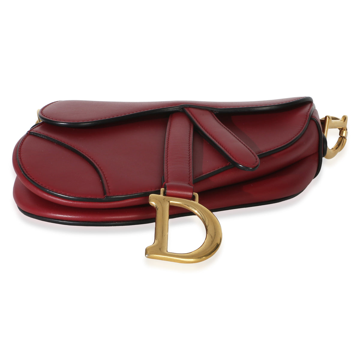 Christian Dior Red Smooth Calfskin Mini Saddle Bag Handbag 5