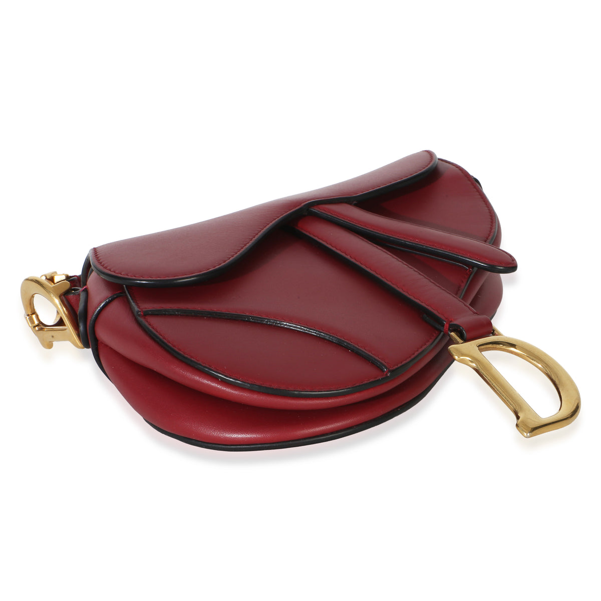 Christian Dior Red Smooth Calfskin Mini Saddle Bag Handbag 7