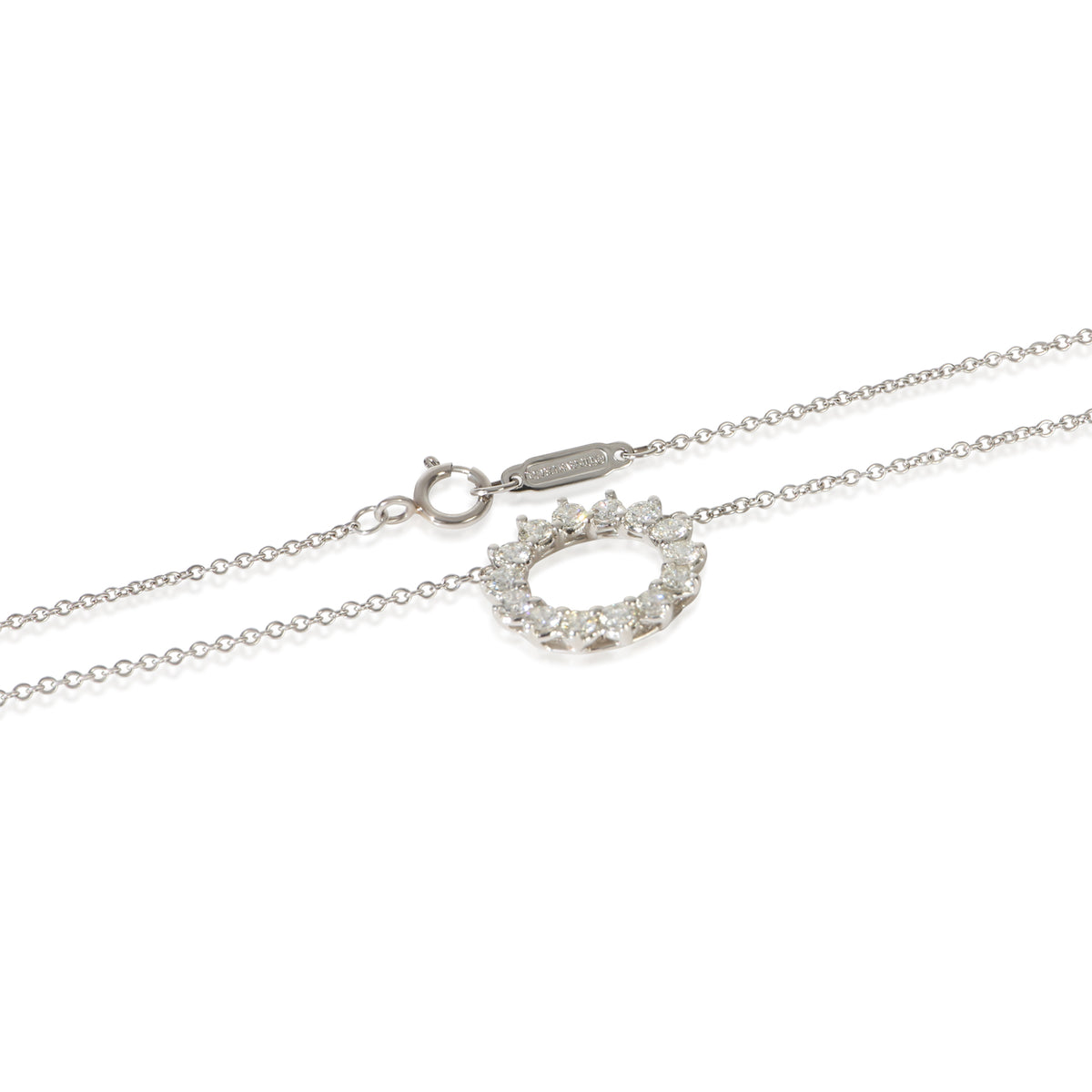 Tiffany & Co. Platinum Diamond Circle Pendant, 0.56 CTW 2