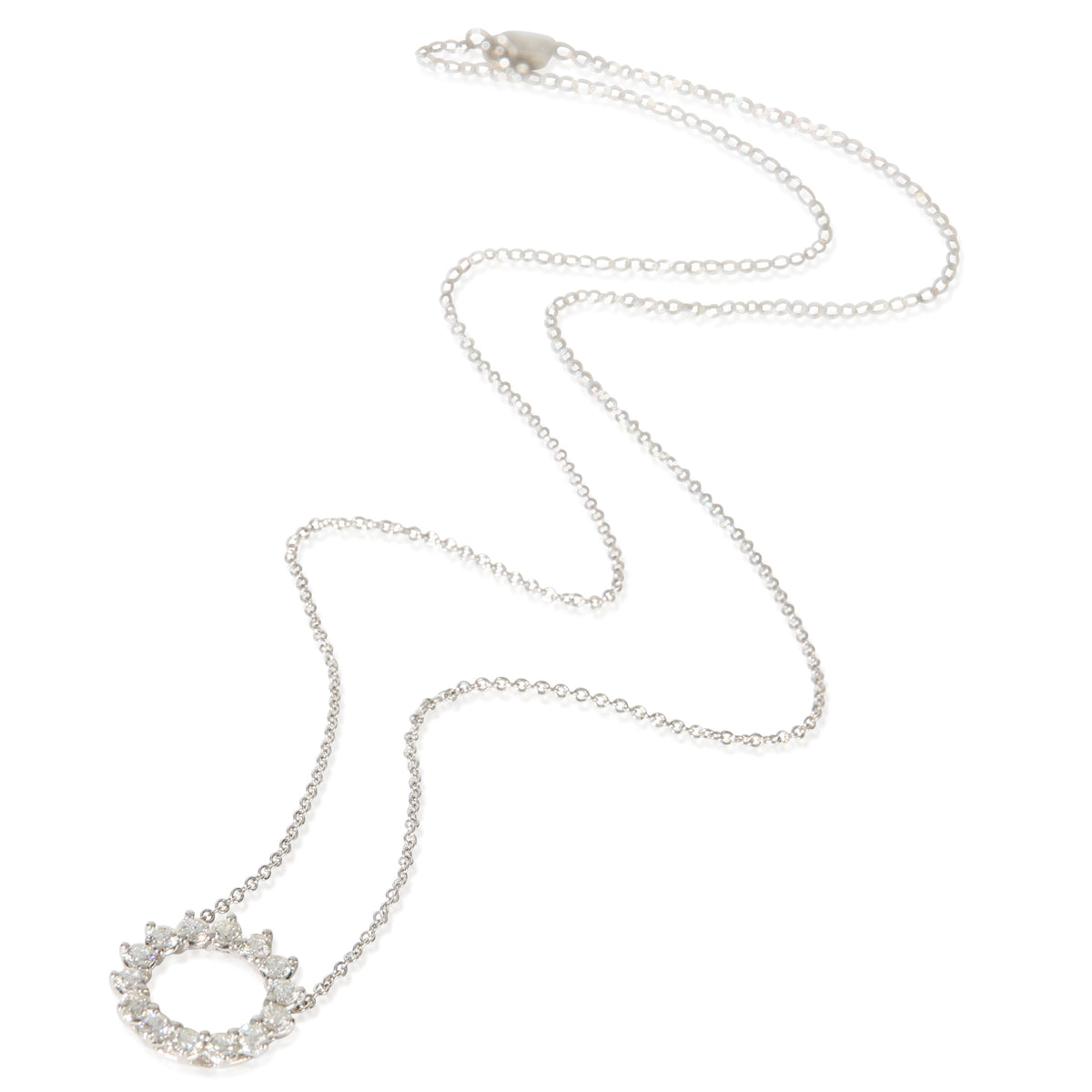 Tiffany & Co. Platinum Diamond Circle Pendant, 0.56 CTW 3