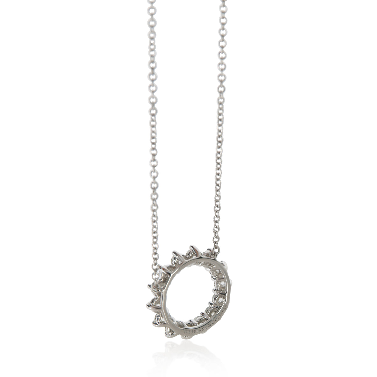 Tiffany & Co. Platinum Diamond Circle Pendant, 0.56 CTW 4