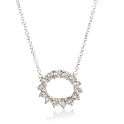 Tiffany & Co. Platinum Diamond Circle Pendant, 0.56 CTW fv