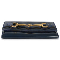 Gucci Blue Patent Small Horsebit Clutch Handbag 5