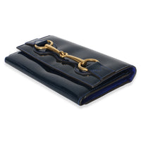 Gucci Blue Patent Small Horsebit Clutch Handbag 6