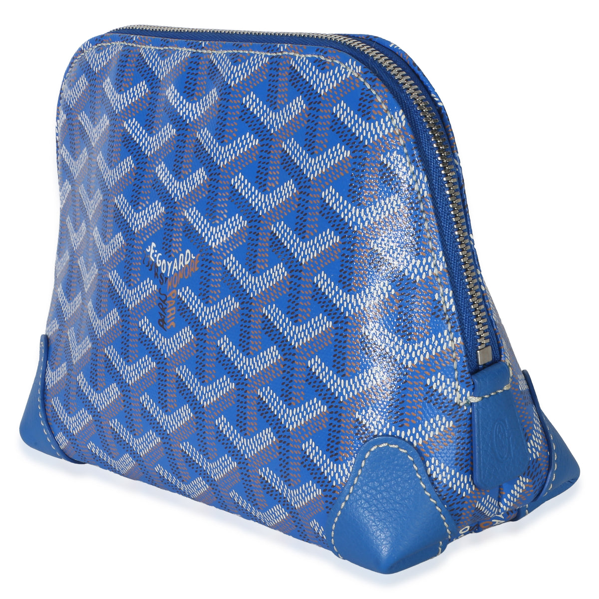 Goyard Blue ine Canvas Vendome Cosmetic Pouch Handbag 3
