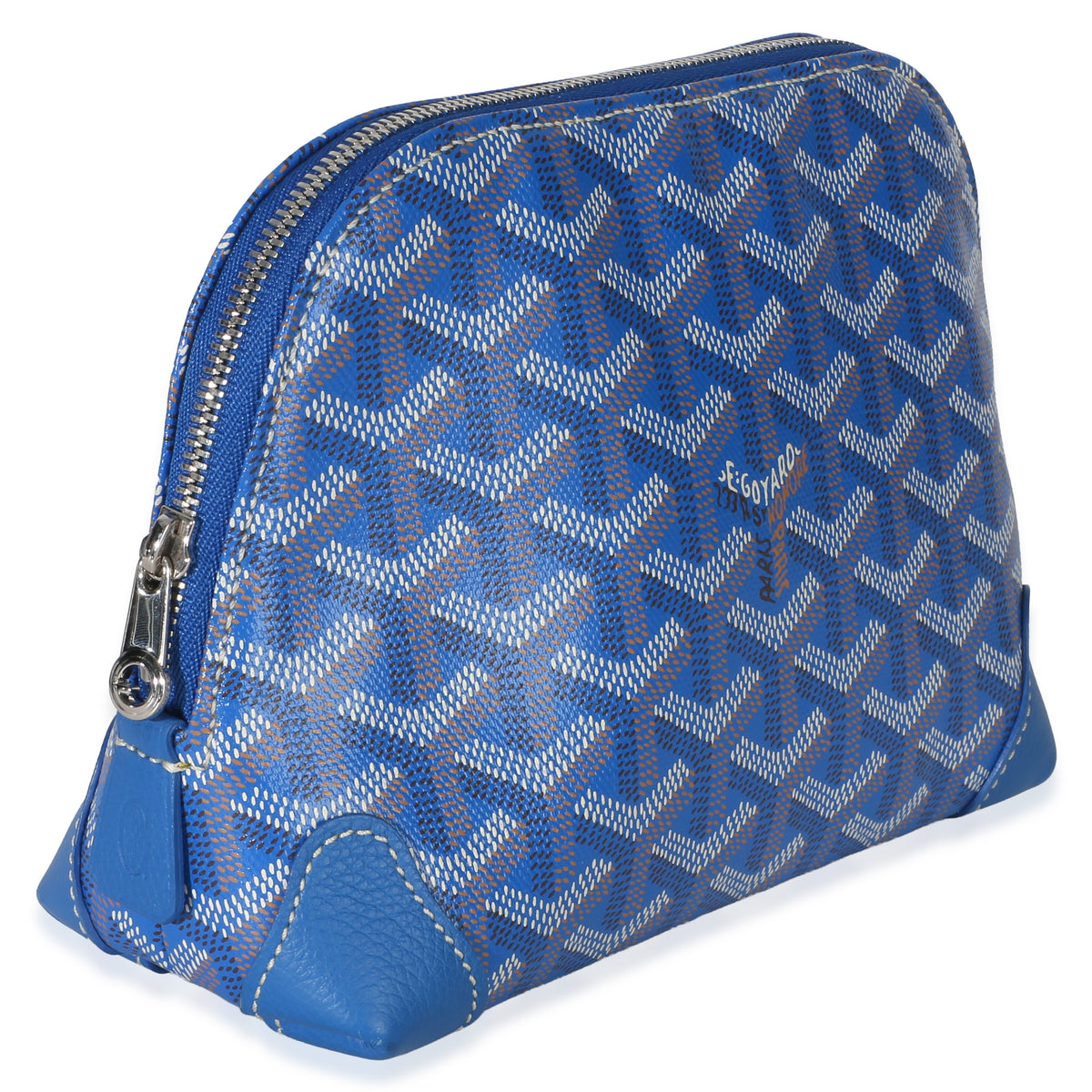 Goyard Blue ine Canvas Vendome Cosmetic Pouch Handbag 4
