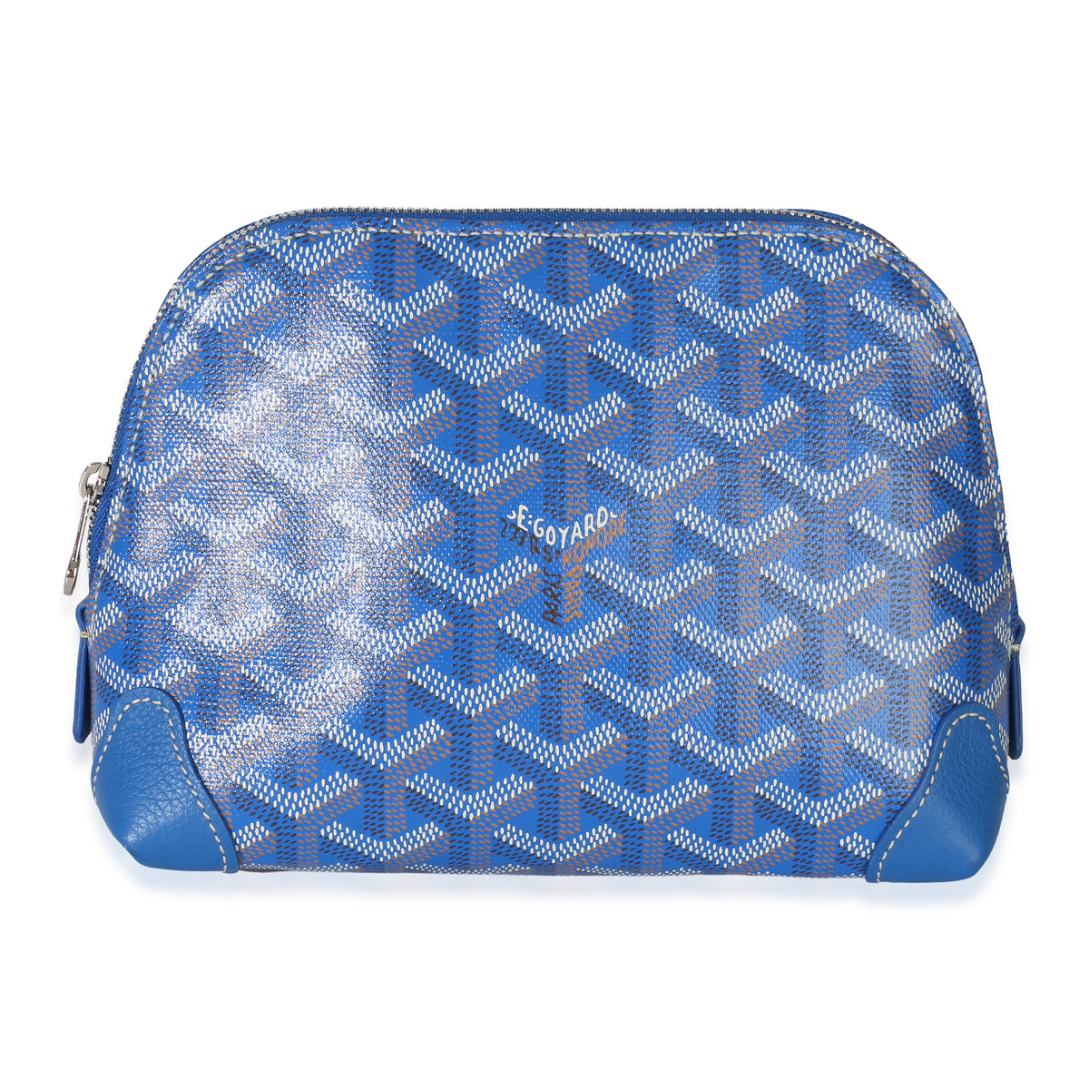 Goyard Blue ine Canvas Vendome Cosmetic Pouch Handbag fv