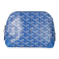 Goyard Blue ine Canvas Vendome Cosmetic Pouch Handbag fv