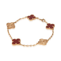 Van Cleef & Arpels Rose Gold Carnelian Vintage Alhambra Bracelet 2