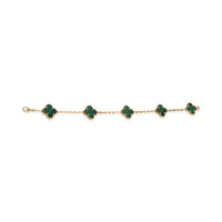 Van Cleef & Arpels Yellow Gold Malachite Vintage Alhambra Bracelet 5
