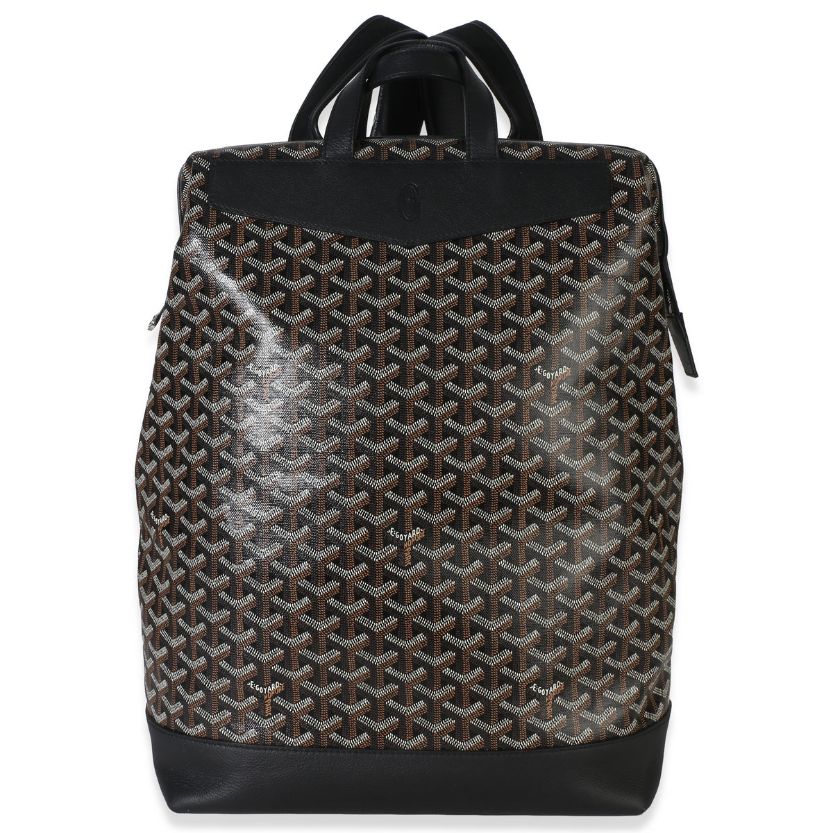 Goyard Black ine Canvas Calfskin Cisalpin Backpack Handbag id