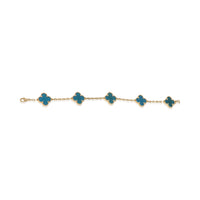 Van Cleef & Arpels Yellow Gold Agate Vintage Alhambra Bracelet 5
