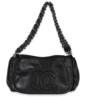 Chanel Black Calfskin Small Rock and Chain Flap Bag Handbag id