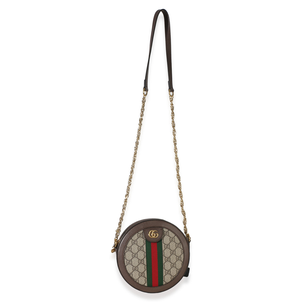 Gucci Beige GG Supreme Canvas Mini Ophidia Round Shoulder Bag Handbag 8