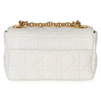 Christian Dior White Supple Calfskin Cannage Small Caro Chain Bag Handbag 4