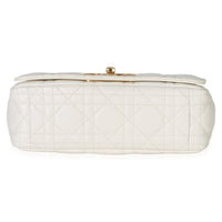 Christian Dior White Supple Calfskin Cannage Small Caro Chain Bag Handbag 5