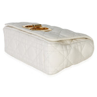 Christian Dior White Supple Calfskin Cannage Small Caro Chain Bag Handbag 6